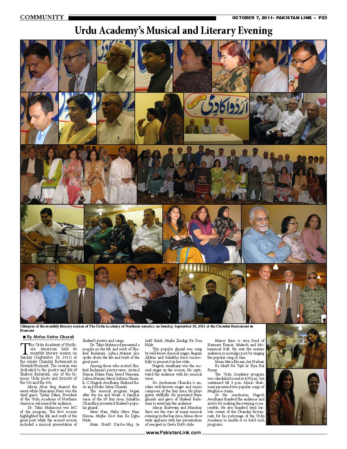 Pakistan Link - 7 October 2011 - Page 23